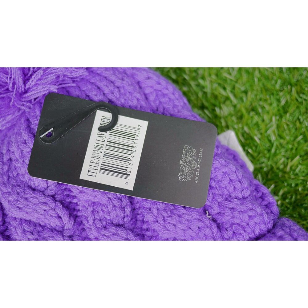 NWT - Angela & William Lavender Cable Knit Beanie Hat - OSFA - Picture 3 of 4